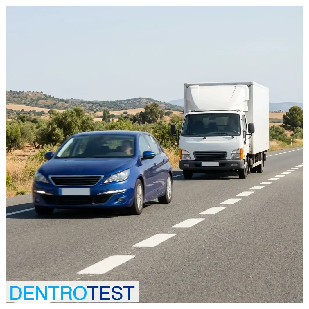 Before beginning an overtaking maneuver that requires lateral movement, what must the driver strictly verify to ensure safety?