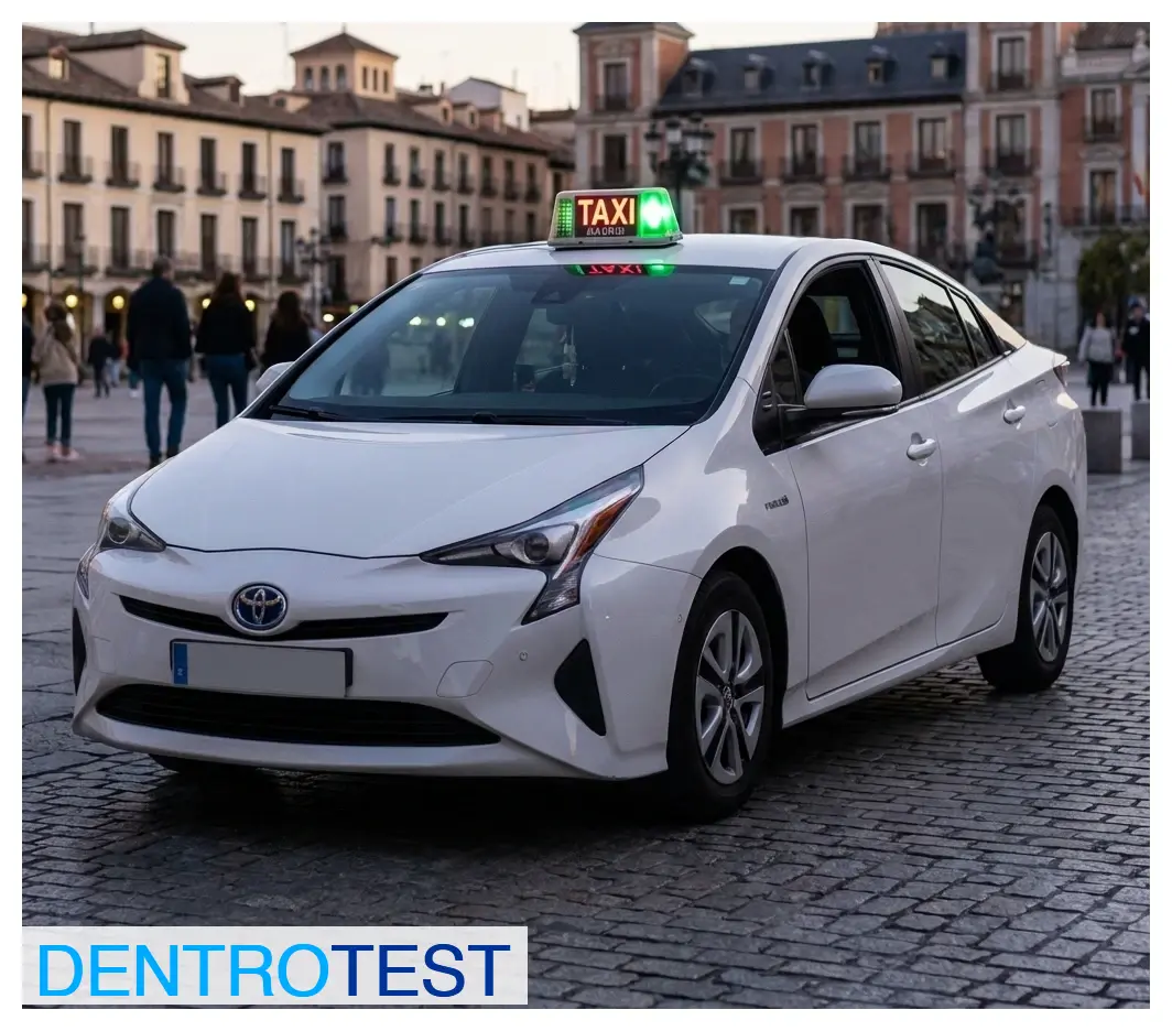 Además del indicador de libre, ¿qué otro dispositivo de alumbrado específico deben llevar los taxis?