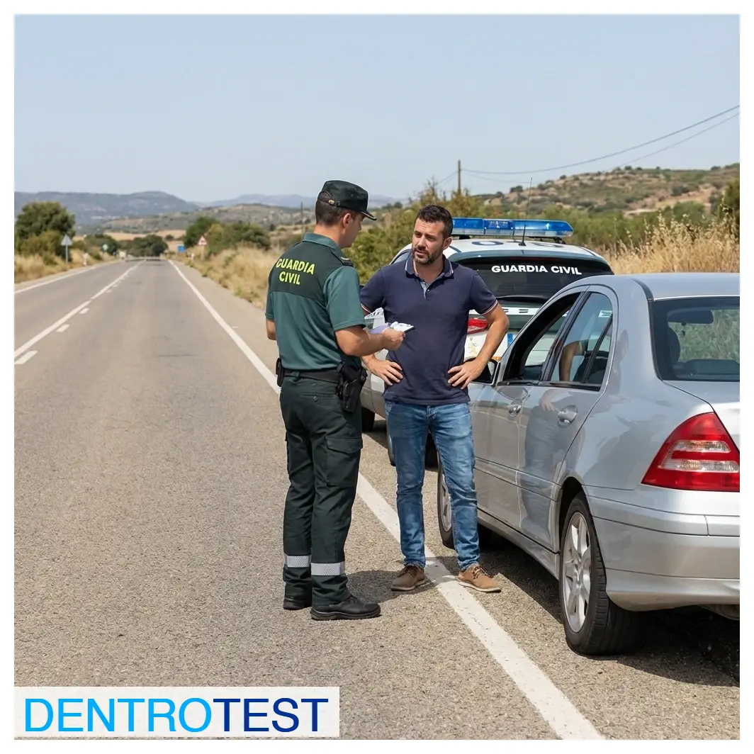 Si un vehículo policial le indica que se detenga y usted estaciona delante de ellos, ¿cuál es el comportamiento correcto que debe mantener?