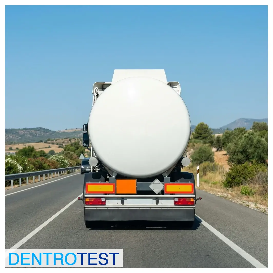 What do the rear signs on this truck, consisting of orange panels and a yellow rectangular plate with a red border, indicate?