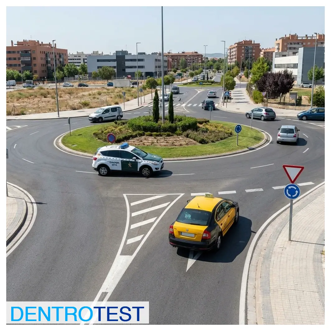 Upon arriving at an intersection featuring a roundabout or circular traffic island, how is the driver required to perform the turn?