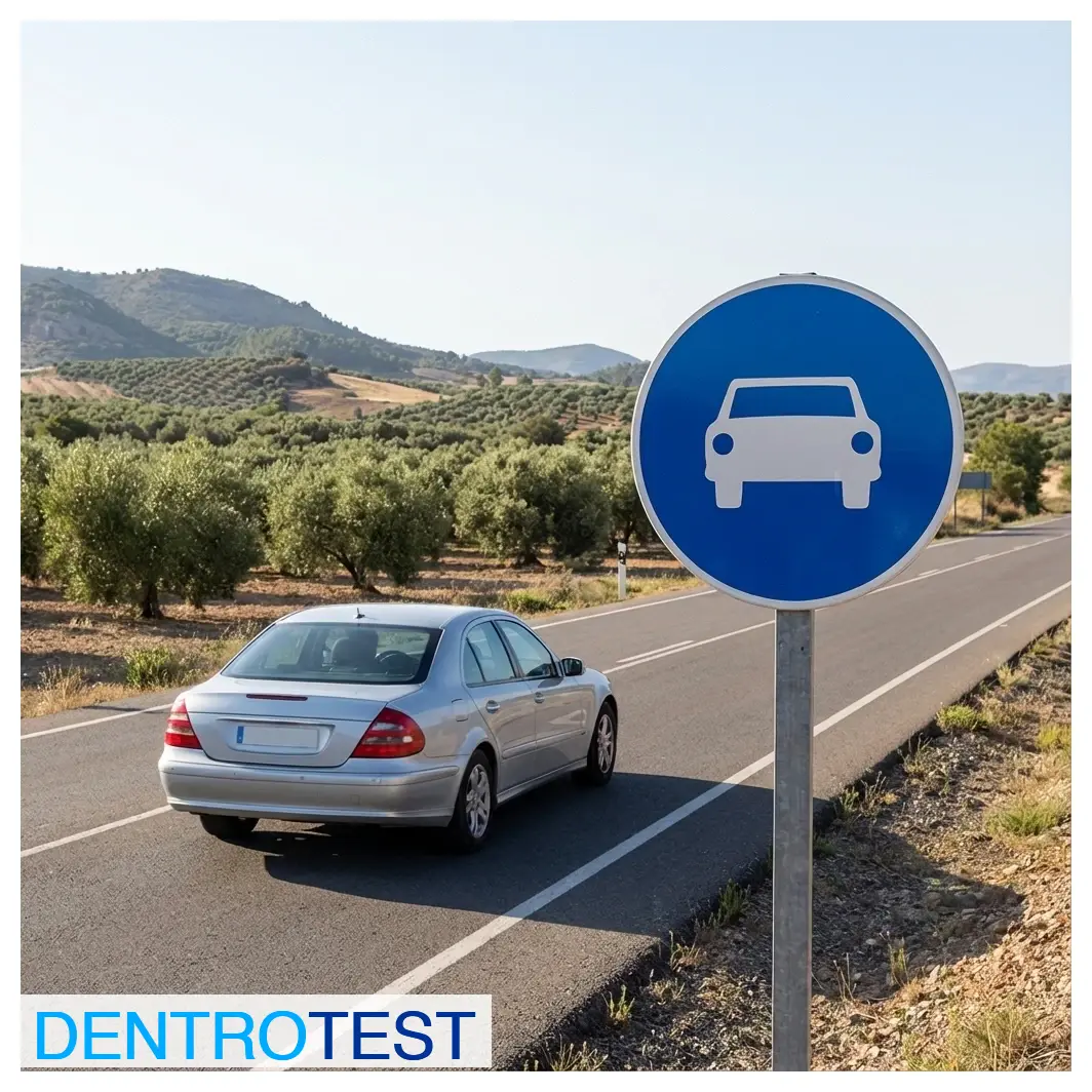 This sign indicates a road for automobiles. Are automobile drivers obliged to drive on it?
