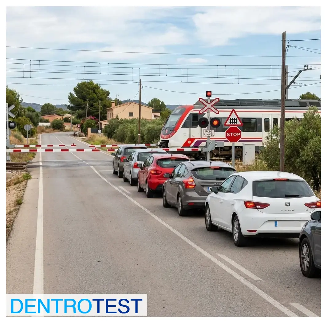 If you encounter a moving barrier or half-barrier upon arriving at a level crossing, what action must you take?