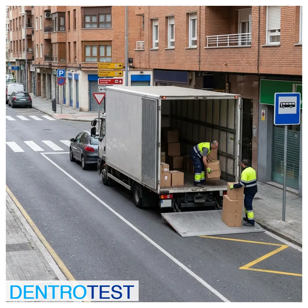 During loading or unloading operations, is it permitted to deposit goods on the roadway, shoulder, or pedestrian zones?