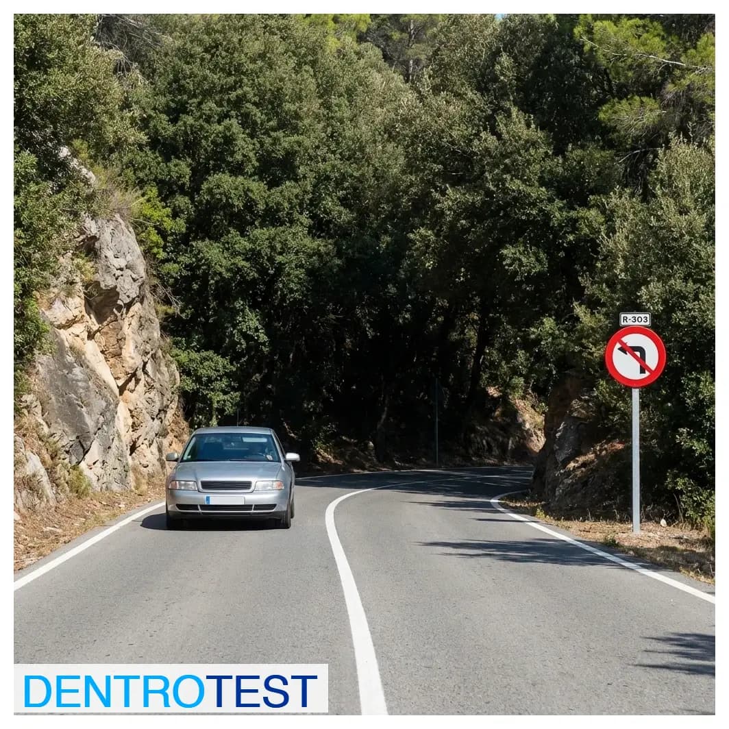 In which specific situation is it prohibited to make a change of direction to the left?