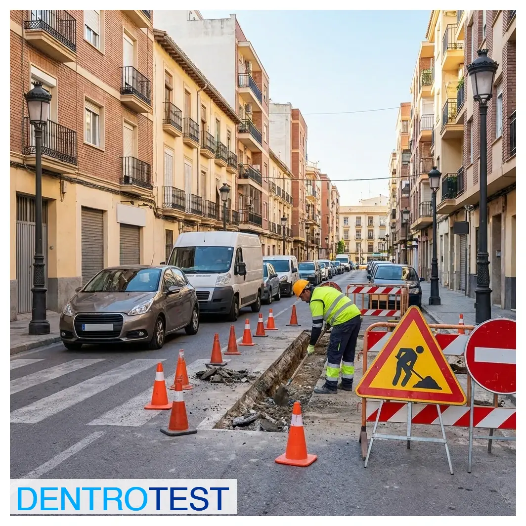 Which body has the authority to request the interruption of road works execution when special traffic circumstances exist?