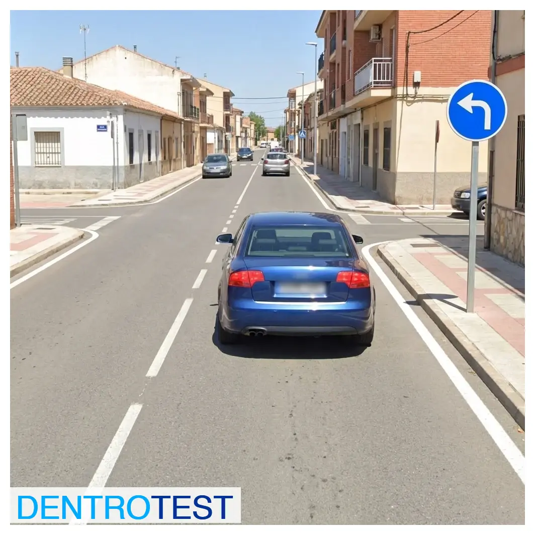 En una vía de doble sentido de circulación, ¿dónde debe situar el vehículo para realizar un giro a la izquierda?