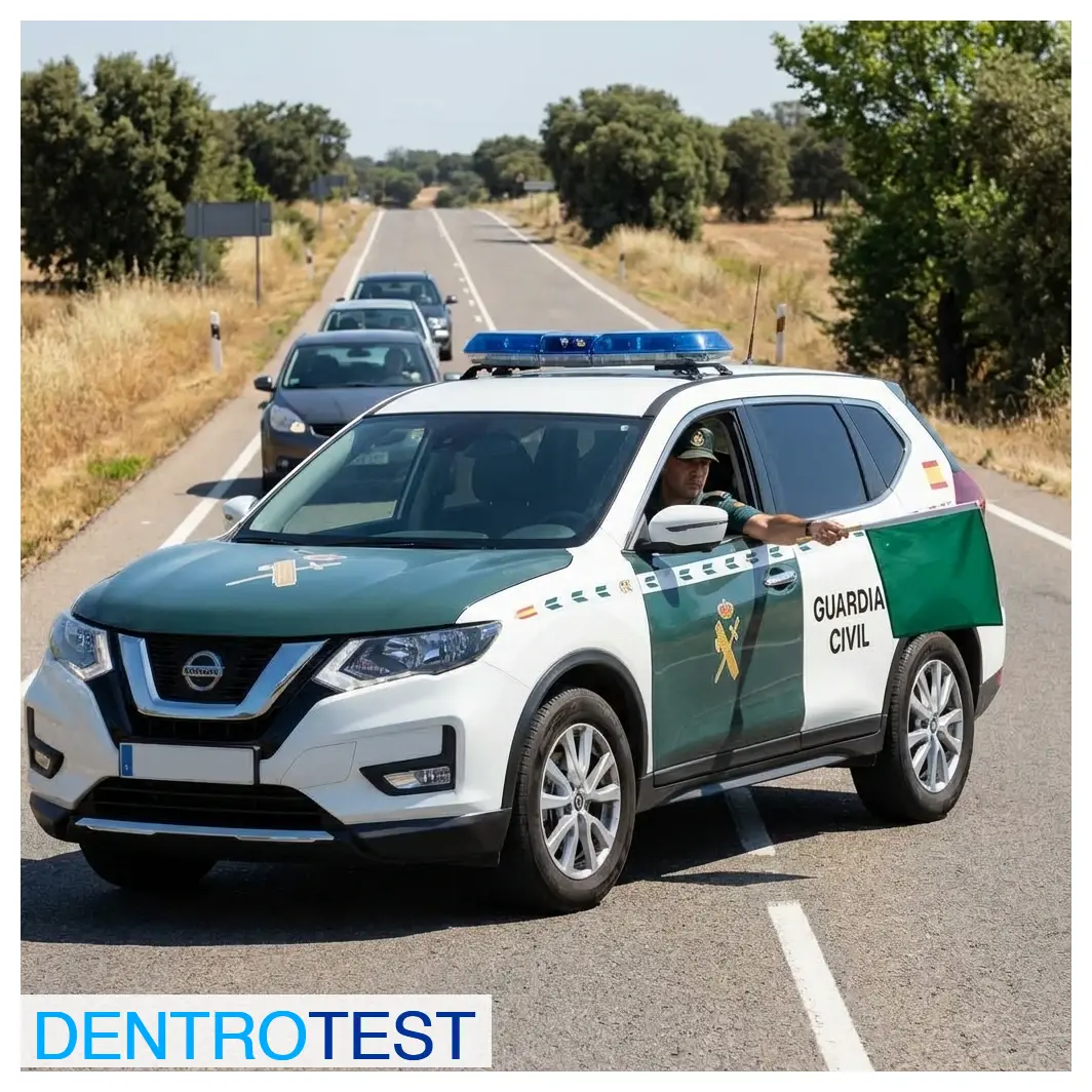 ¿Qué indica un agente de la autoridad si circula portando una bandera de color verde?