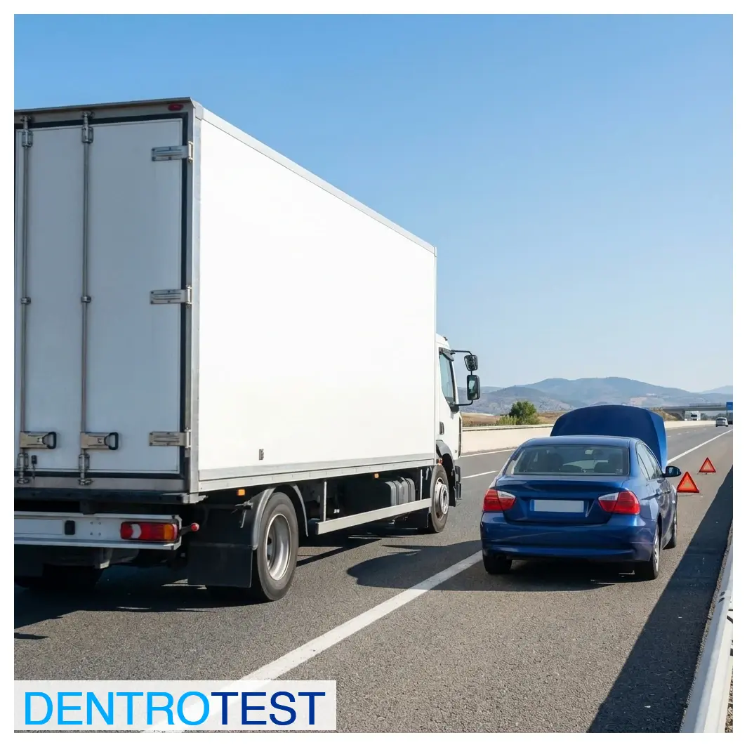 Is a goods truck permitted to tow a broken-down car on a motorway or dual carriageway?