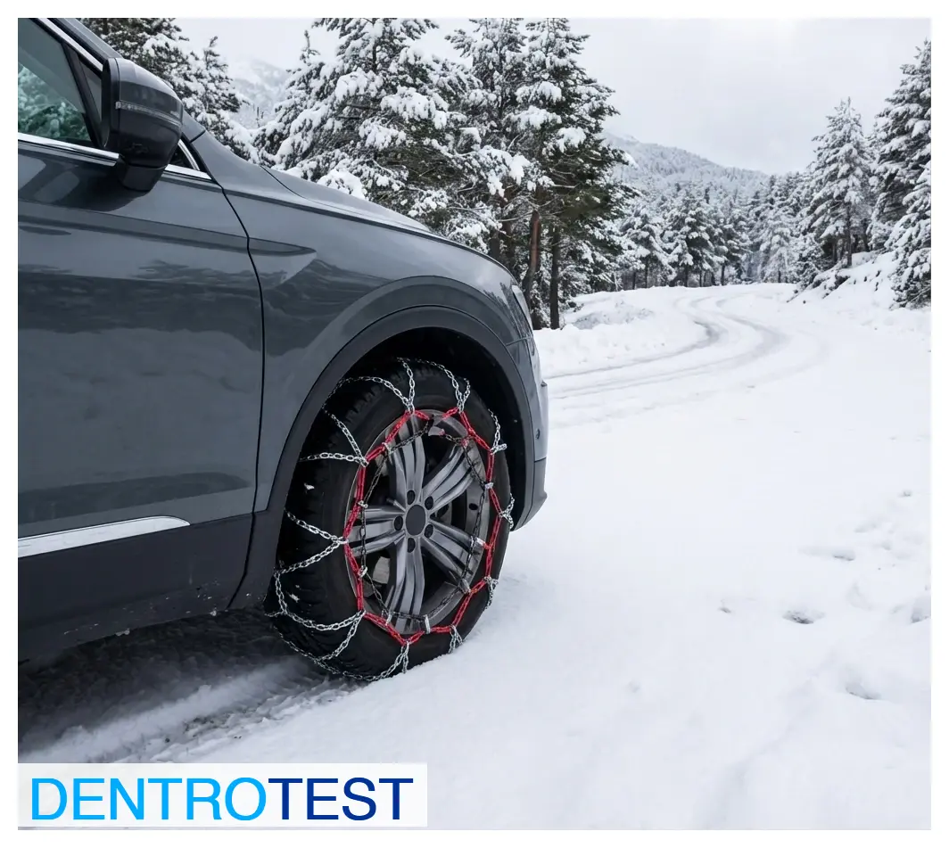 At what exact moment must chains or anti-slip devices be installed on the wheels?
