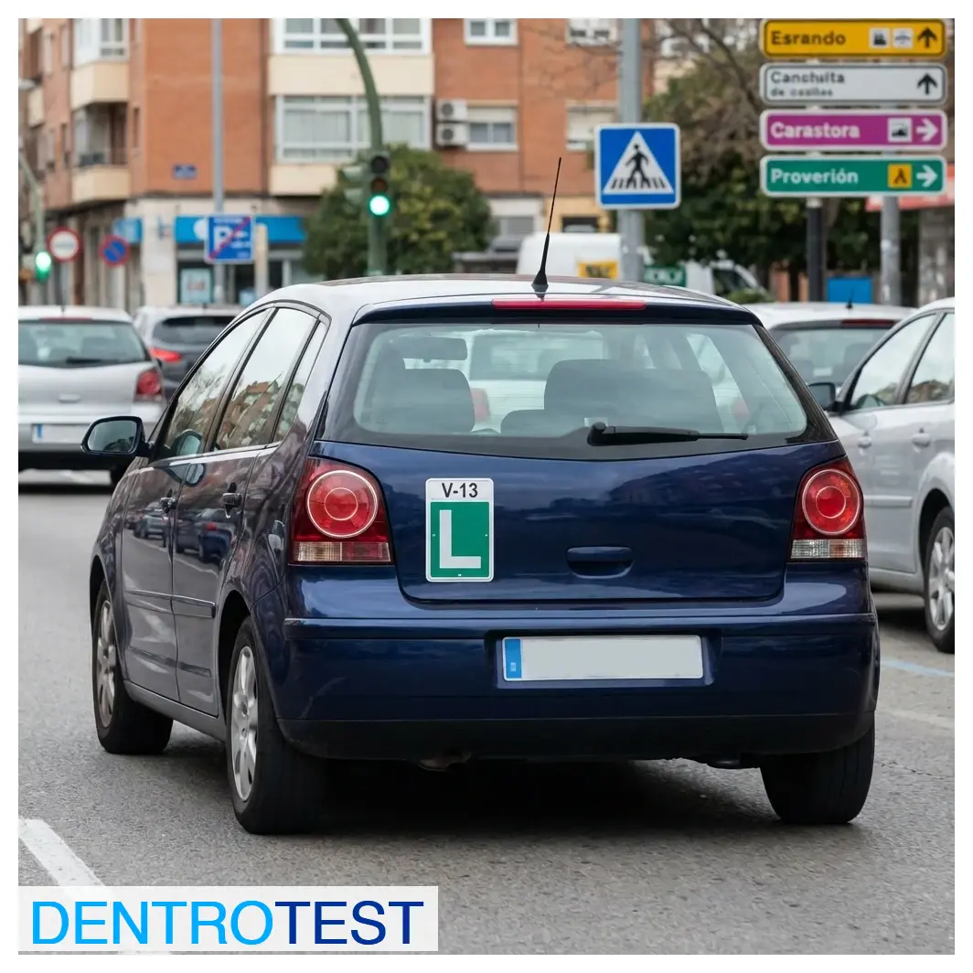 Must the 'L' plate (V-13 signal) identifying a new driver be reflective?
