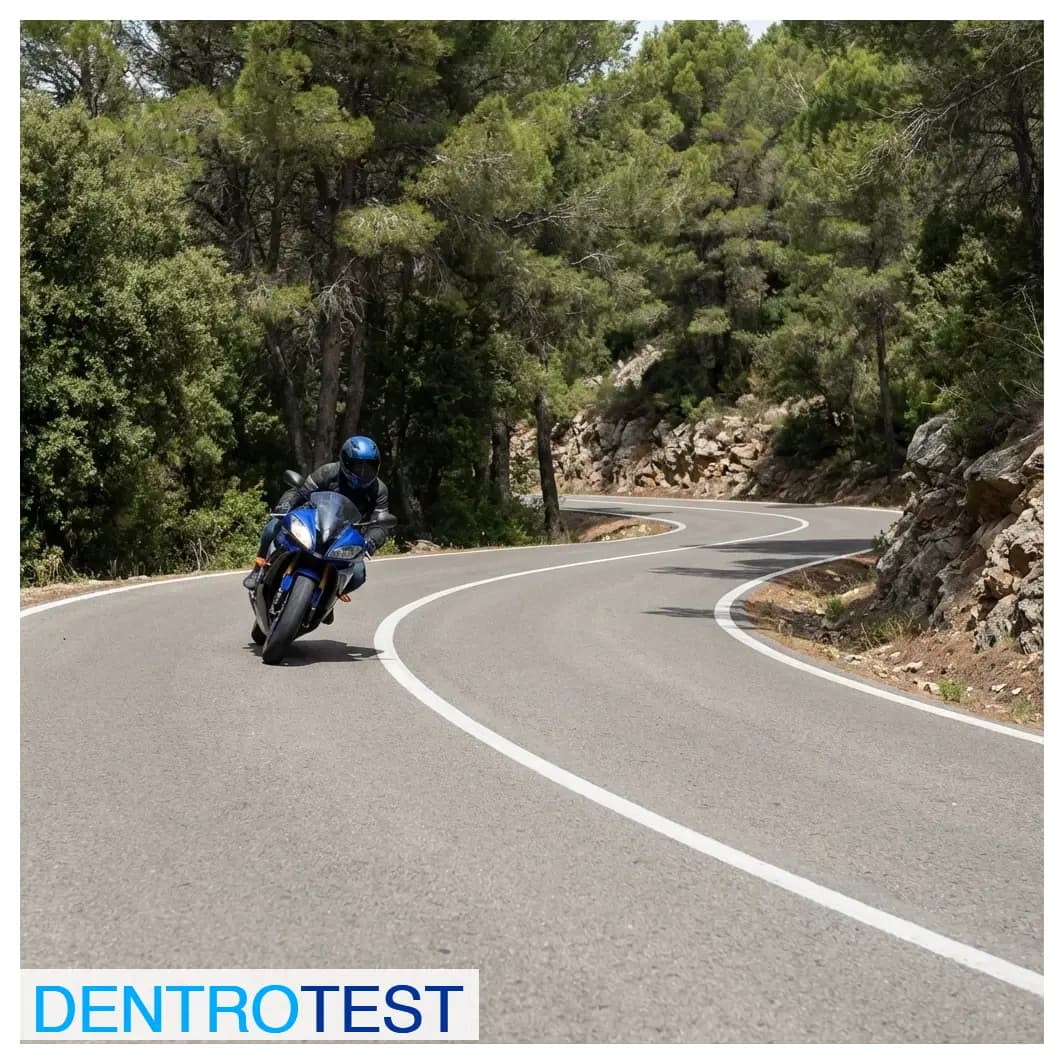 Is it permitted to overtake a motorcycle on a curve with reduced visibility by invading the opposite lane?