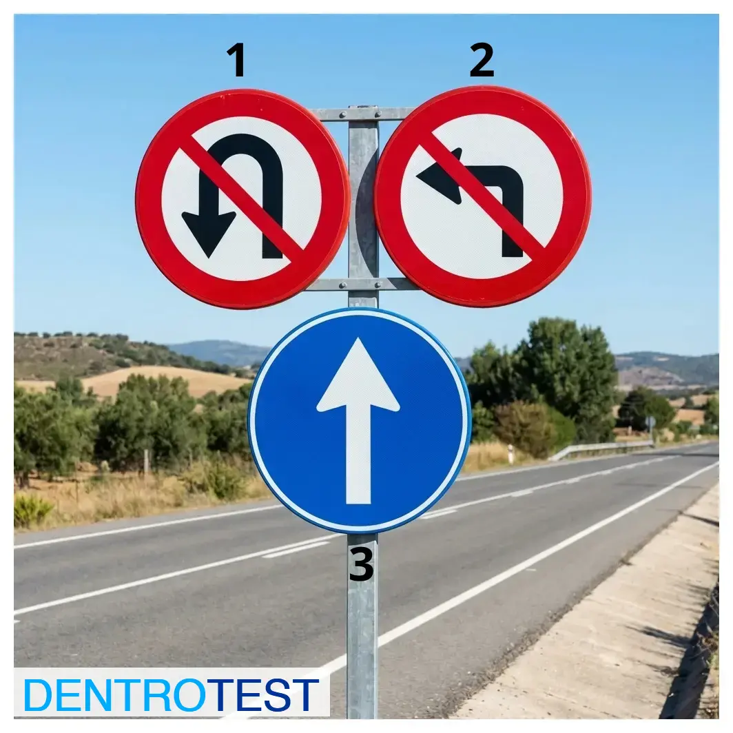 Of the following options, which sign specifically prohibits making a U-turn but allows a left turn?