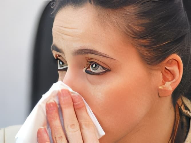 When suffering from a respiratory allergy and having a sneezing fit...