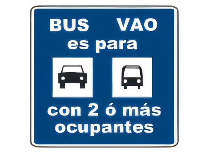 ¿Le está permitido circular con su motocicleta por un carril para vehículos con alta ocupación (VAO)?