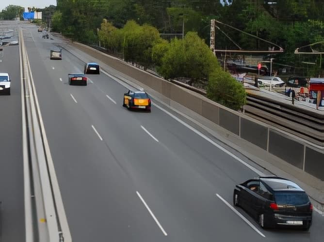 En esta autopista, ¿podrá un motorista circular por el carril más situado a la izquierda?