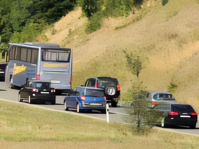 Si circula con su motocicleta por una vía saturada, ¿le está permitido zigzaguear entre los vehículos?