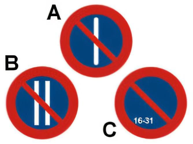 Hoy es día 5. Por tanto, no podrá estacionar en el lado de la calzada donde esté situada la señal...