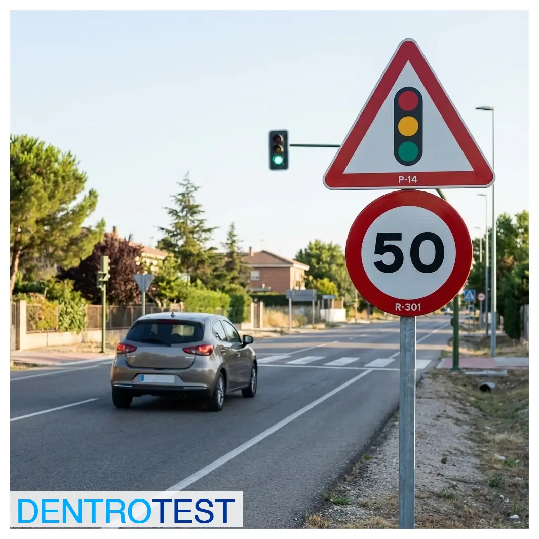 If a speed limit sign is placed under a traffic light or painted on its panel, when does the prohibition end?
