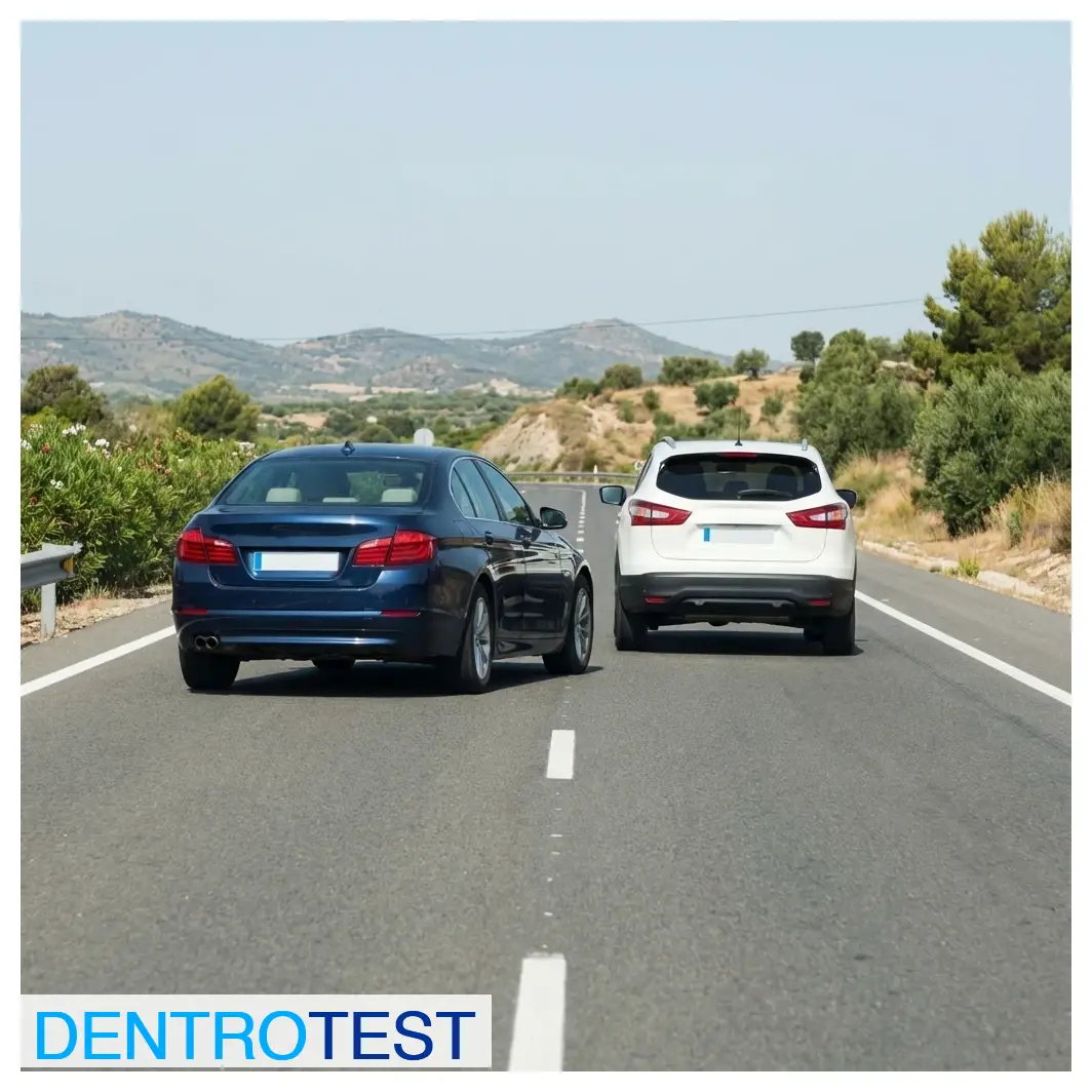 Before starting the lateral movement to overtake, what action must the driver take to warn of their intention?