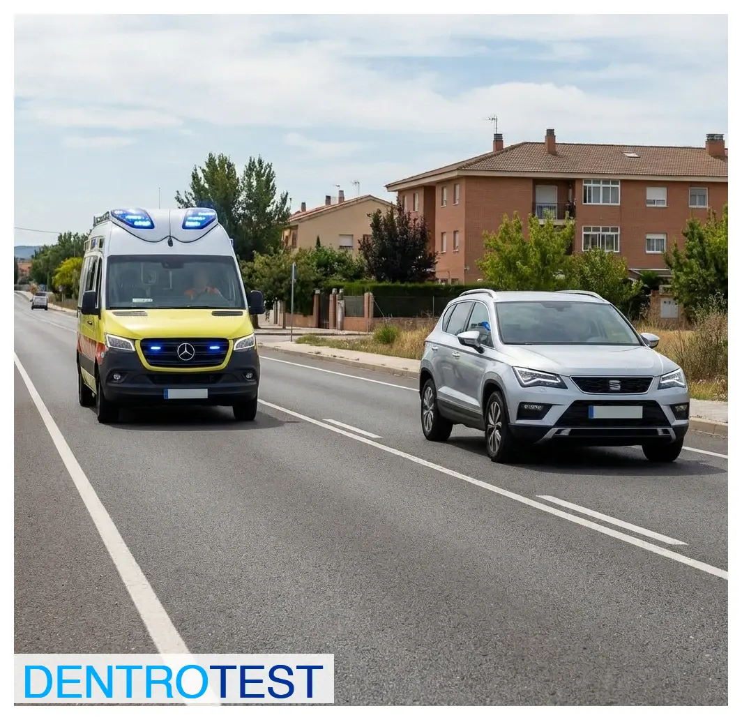 Does a priority vehicle on an emergency service have right of way if it is only displaying the flashing light signal?