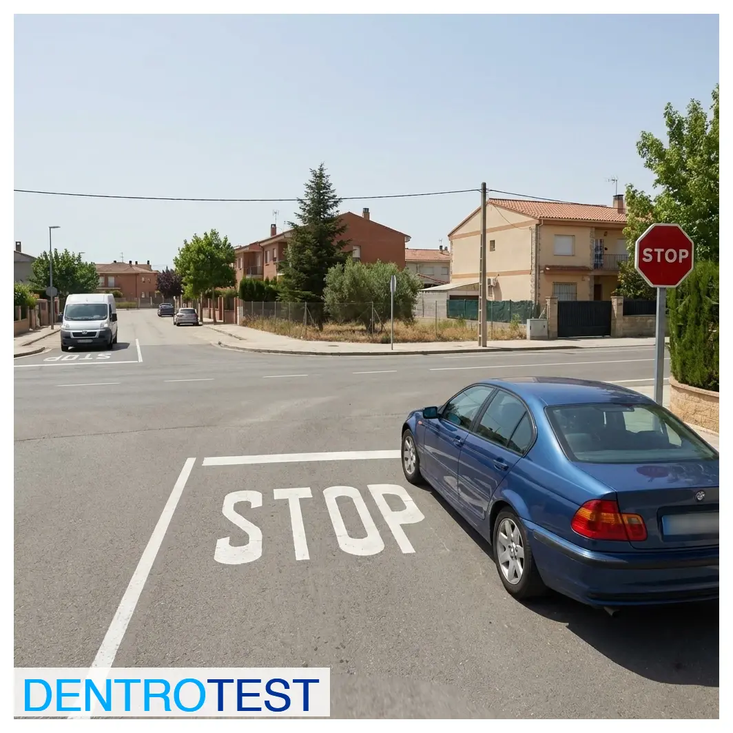 ¿Cómo se clasifica la inscripción 'STOP' pintada sobre la calzada?