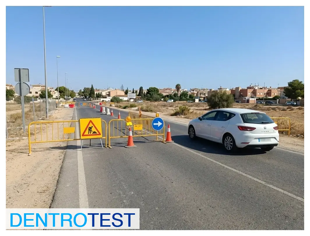 In a roadwork zone, is it mandatory to use light beacons for signaling during the day?