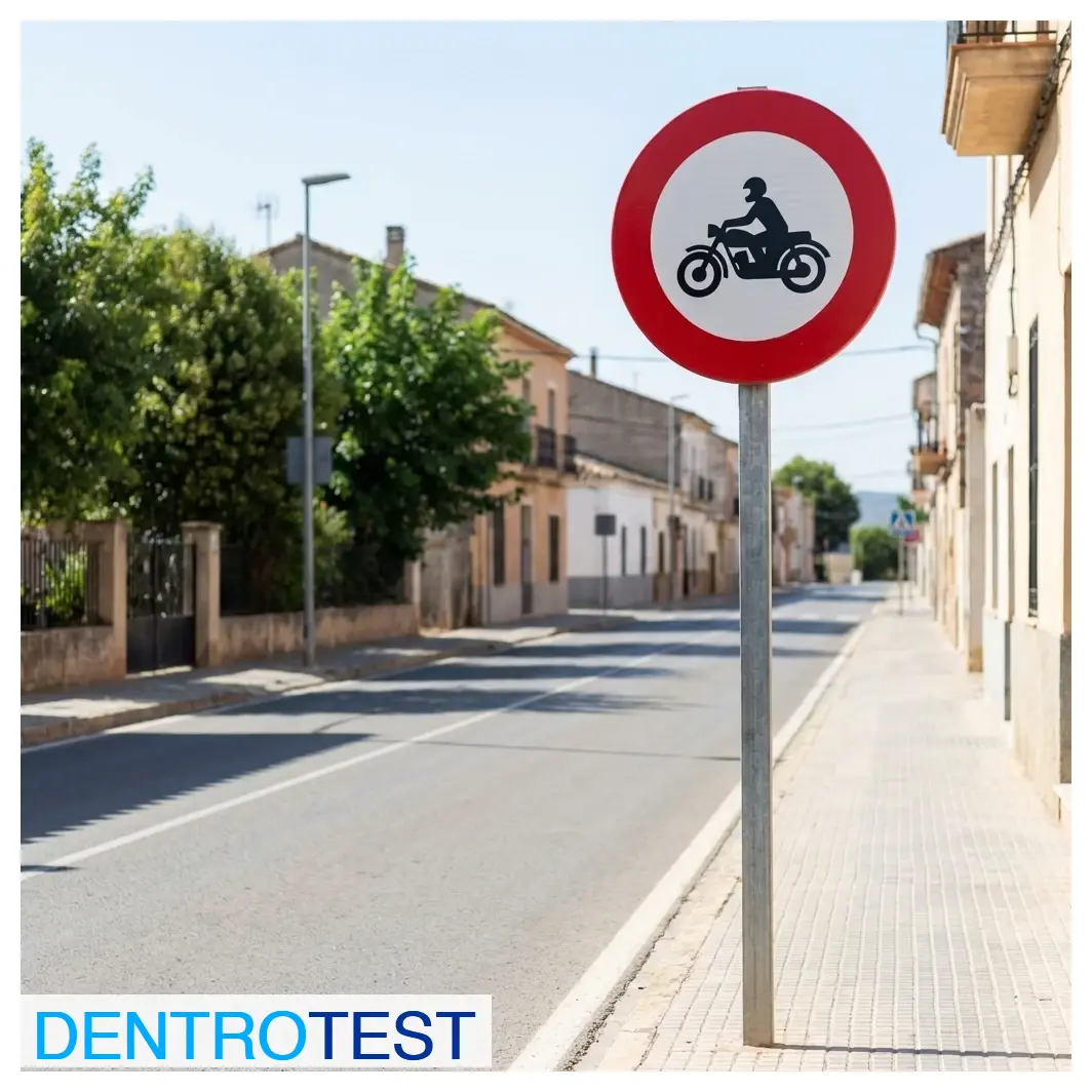 A la vista de esta señal, ¿a qué vehículos se les prohíbe específicamente la entrada?