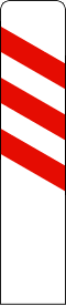 Approach to a level crossing, movable bridge, or quay (200 meters, left side)