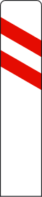 Approach to a level crossing, movable bridge, or quay (150 meters, left side)