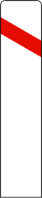 Approach to a level crossing, movable bridge, or quay (100 meters, left side)