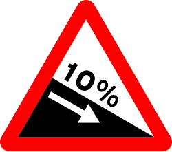 Dangerous steep hill downwards