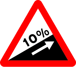 Steep hill upwards