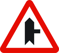 Priority intersection over road on the right