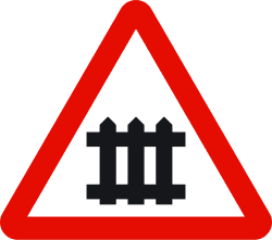 Level crossing with barriers