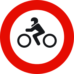 No entry for motorcycles