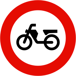 Entrada prohibida a ciclomotores