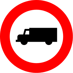 No entry for goods vehicles