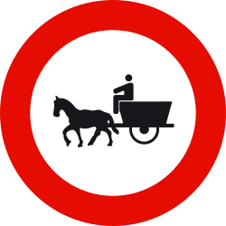 No entry for animal-drawn vehicles