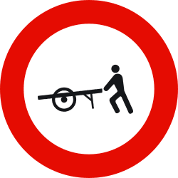 Entrada prohibida a carros de mano