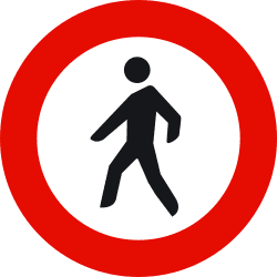 No entry for pedestrians