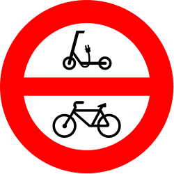 No entry for cycles and personal mobility devices