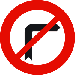 No right turn