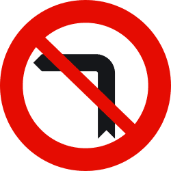 Giro a la izquierda prohibido