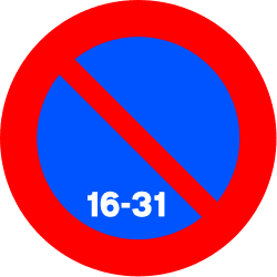 No parking during the second fortnight