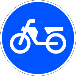 Track reserved and mandatory for mopeds