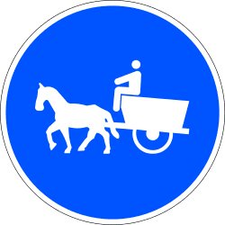 Track for animal-drawn vehicles