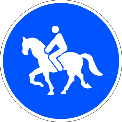 Track reserved for ridden animals