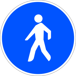 Camino reservado y obligatorio para peatones