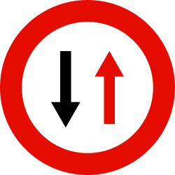 Priority to oncoming traffic